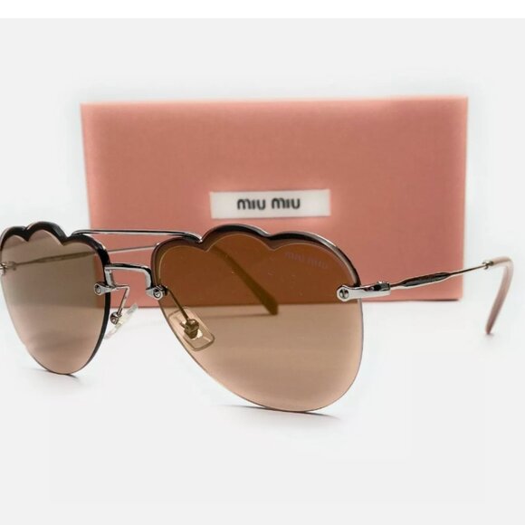 MIU MIU Brown Mirror 58mm Sunglasses
